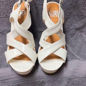 Gianni Bini Cream Platform Sandals
